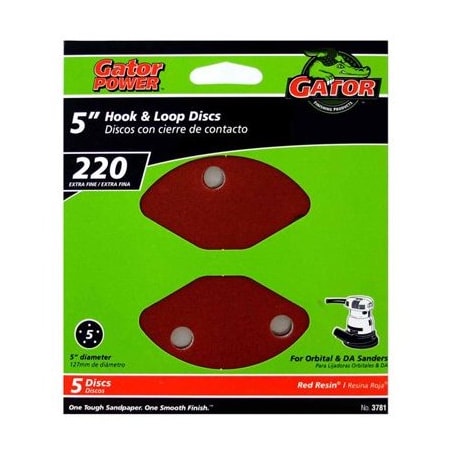 Gator Finishing 5PK 5 220G Sand Disc 3781